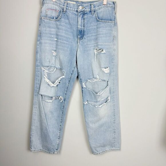 PILCRO | Vintage Crop Jeans Light Blue Wash Distressed Women’s Size 28 - Picture 5 of 15